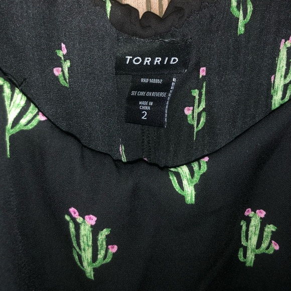 Torrid Black Chiffon babydoll top - Picture 4 of 5